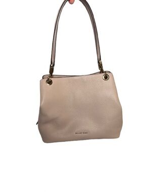 Michael Kors Pale Blush Leather Shoulder Tote with Gold Hardware